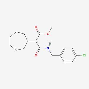 methyl 3-[(4-chlorobenzyl)amino]-2-cycloheptyl-3-oxopropanoate