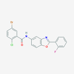 5-Bromo-2-chloro-N-[2-(2-fluoro-phenyl)-benzooxazol-5-yl]-benzamide