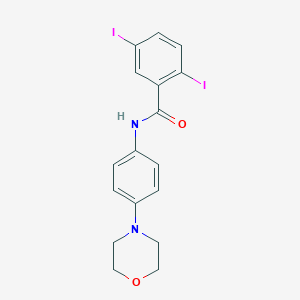 molecular formula C17H16I2N2O2 B408406 2,5-diiodo-N-[4-(4-morpholinyl)phenyl]benzamide 