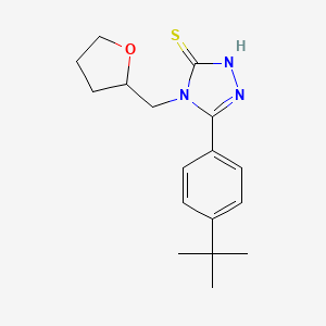 molecular formula C17H23N3OS B4084078 5-(4-tert-butylphenyl)-4-(tetrahydro-2-furanylmethyl)-2,4-dihydro-3H-1,2,4-triazole-3-thione 