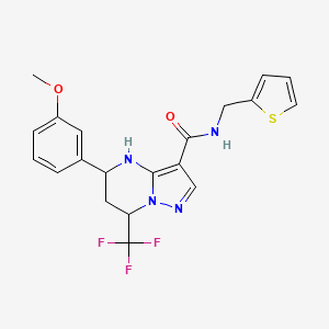 molecular formula C20H19F3N4O2S B4084117 5-(3-methoxyphenyl)-N-(2-thienylmethyl)-7-(trifluoromethyl)-4,5,6,7-tetrahydropyrazolo[1,5-a]pyrimidine-3-carboxamide 