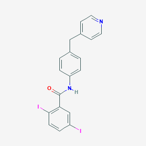 molecular formula C19H14I2N2O B408414 2,5-diiodo-N-[4-(pyridin-4-ylmethyl)phenyl]benzamide 