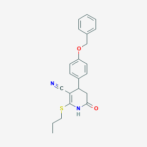 4-[4-(Benzyloxy)phenyl]-6-hydroxy-2-(propylsulfanyl)-4,5-dihydropyridine-3-carbonitrile