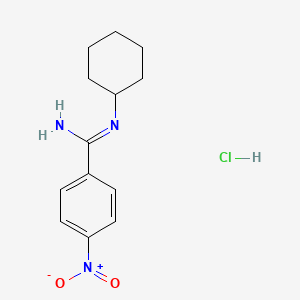 molecular formula C13H18ClN3O2 B4084159 N-cyclohexyl-4-nitrobenzenecarboximidamide hydrochloride 
