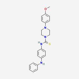 molecular formula C24H26N4OS B4084172 N-(4-anilinophenyl)-4-(4-methoxyphenyl)-1-piperazinecarbothioamide 