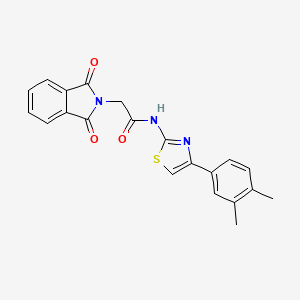 molecular formula C21H17N3O3S B4084224 N-[4-(3,4-dimethylphenyl)-1,3-thiazol-2-yl]-2-(1,3-dioxo-1,3-dihydro-2H-isoindol-2-yl)acetamide 