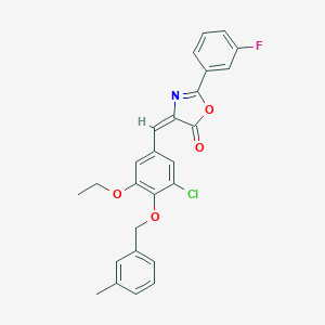 4-{3-chloro-5-ethoxy-4-[(3-methylbenzyl)oxy]benzylidene}-2-(3-fluorophenyl)-1,3-oxazol-5(4H)-one