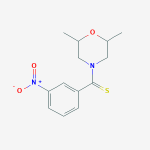 molecular formula C13H16N2O3S B4084247 2,6-dimethyl-4-[(3-nitrophenyl)carbonothioyl]morpholine 
