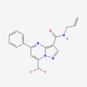 molecular formula C17H14F2N4O B4084257 N-allyl-7-(difluoromethyl)-5-phenylpyrazolo[1,5-a]pyrimidine-3-carboxamide 