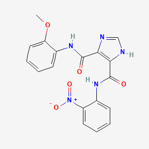 molecular formula C18H15N5O5 B4084258 N~4~-(2-methoxyphenyl)-N~5~-(2-nitrophenyl)-1H-imidazole-4,5-dicarboxamide 