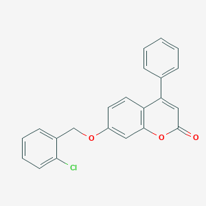 molecular formula C22H15ClO3 B408431 7-[(2-chlorobenzyl)oxy]-4-phenyl-2H-chromen-2-one 