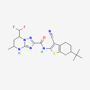 N-(6-tert-butyl-3-cyano-4,5,6,7-tetrahydro-1-benzothien-2-yl)-7-(difluoromethyl)-5-methyl-4,5,6,7-tetrahydro[1,2,4]triazolo[1,5-a]pyrimidine-2-carboxamide