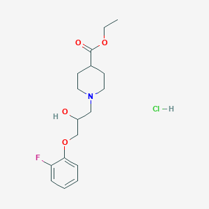 molecular formula C17H25ClFNO4 B4084328 ethyl 1-[3-(2-fluorophenoxy)-2-hydroxypropyl]-4-piperidinecarboxylate hydrochloride 