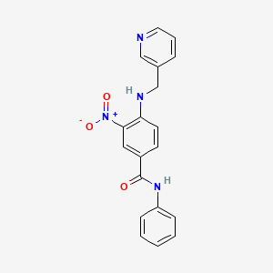 molecular formula C19H16N4O3 B4084329 3-nitro-N-phenyl-4-[(3-pyridinylmethyl)amino]benzamide 