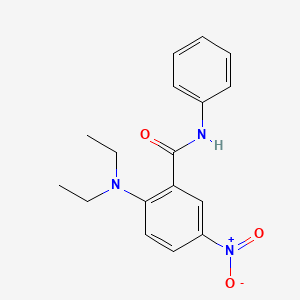 molecular formula C17H19N3O3 B4084342 2-(diethylamino)-5-nitro-N-phenylbenzamide 