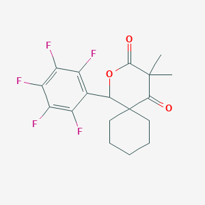 molecular formula C18H17F5O3 B4084345 4,4-dimethyl-1-(pentafluorophenyl)-2-oxaspiro[5.5]undecane-3,5-dione 