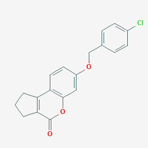 molecular formula C19H15ClO3 B408435 7-[(4-chlorobenzyl)oxy]-2,3-dihydrocyclopenta[c]chromen-4(1H)-one CAS No. 303134-70-5