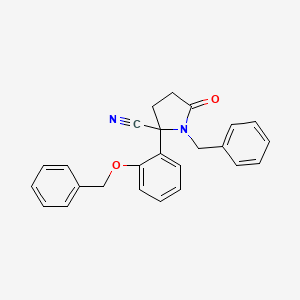 molecular formula C25H22N2O2 B4084352 1-benzyl-2-[2-(benzyloxy)phenyl]-5-oxo-2-pyrrolidinecarbonitrile 