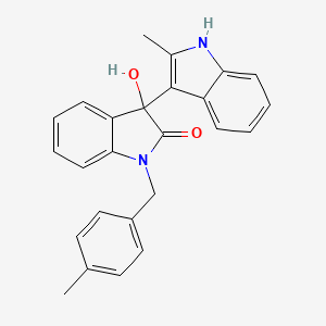 molecular formula C25H22N2O2 B4084358 3'-hydroxy-2-methyl-1'-(4-methylbenzyl)-1',3'-dihydro-1H,2'H-3,3'-biindol-2'-one 