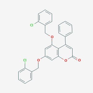 molecular formula C29H20Cl2O4 B408436 5,7-bis[(2-chlorobenzyl)oxy]-4-phenyl-2H-chromen-2-one 