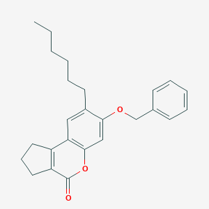 molecular formula C25H28O3 B408438 7-(benzyloxy)-8-hexyl-2,3-dihydrocyclopenta[c]chromen-4(1H)-one 