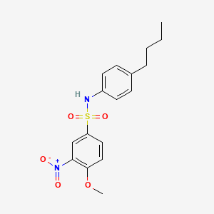 molecular formula C17H20N2O5S B4084389 N-(4-butylphenyl)-4-methoxy-3-nitrobenzenesulfonamide 