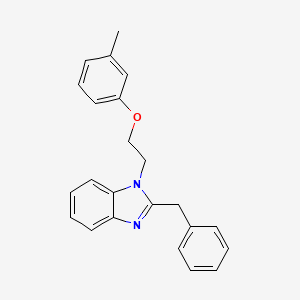 molecular formula C23H22N2O B4084397 2-benzyl-1-[2-(3-methylphenoxy)ethyl]-1H-benzimidazole 