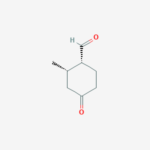 molecular formula C8H12O2 B040844 (1R,2S)-2-Methyl-4-oxocyclohexane-1-carbaldehyde CAS No. 122571-34-0