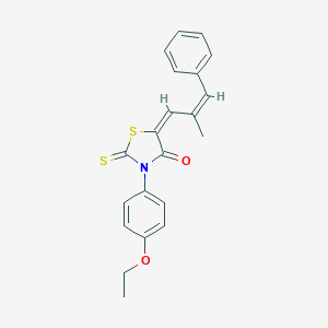 3-(4-Ethoxyphenyl)-5-(2-methyl-3-phenyl-2-propenylidene)-2-thioxo-1,3-thiazolidin-4-one