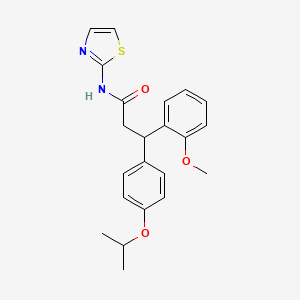 molecular formula C22H24N2O3S B4084444 3-(4-isopropoxyphenyl)-3-(2-methoxyphenyl)-N-1,3-thiazol-2-ylpropanamide 