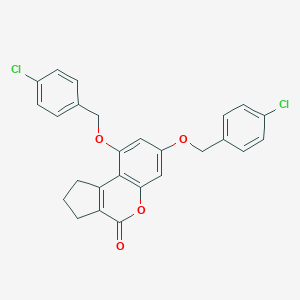 molecular formula C26H20Cl2O4 B408445 7,9-bis[(4-chlorobenzyl)oxy]-2,3-dihydrocyclopenta[c]chromen-4(1H)-one 