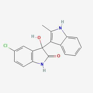 molecular formula C17H13ClN2O2 B4084457 5'-chloro-3'-hydroxy-2-methyl-1',3'-dihydro-1H,2'H-3,3'-biindol-2'-one 