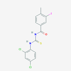molecular formula C15H11Cl2IN2OS B4084465 N-{[(2,4-dichlorophenyl)amino]carbonothioyl}-3-iodo-4-methylbenzamide 
