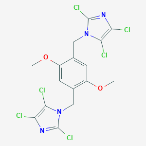 2,4,5-trichloro-1-{2,5-dimethoxy-4-[(2,4,5-trichloro-1H-imidazol-1-yl)methyl]benzyl}-1H-imidazole