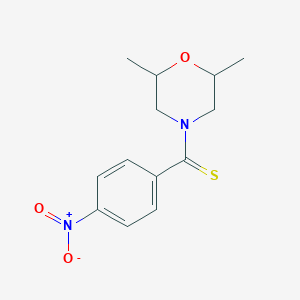 molecular formula C13H16N2O3S B4084473 2,6-dimethyl-4-[(4-nitrophenyl)carbonothioyl]morpholine 