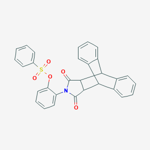 molecular formula C30H21NO5S B408449 2-(16,18-Dioxo-17-azapentacyclo[6.6.5.0~2,7~.0~9,14~.0~15,19~]nonadeca-2,4,6,9,11,13-hexaen-17-yl)phenyl benzenesulfonate 