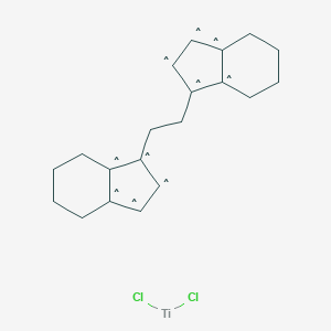 molecular formula C20H24Cl2Ti B040845 Dichloro[rac-ethylenebis(4,5,6,7-tetrahydro-1-indenyl)]titanium(IV) CAS No. 112531-75-6