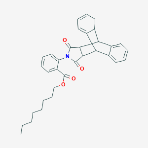 molecular formula C33H33NO4 B408451 Octyl 2-(16,18-dioxo-17-azapentacyclo[6.6.5.0~2,7~.0~9,14~.0~15,19~]nonadeca-2,4,6,9,11,13-hexaen-17-yl)benzoate (non-preferred name) 