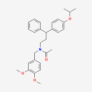 molecular formula C29H35NO4 B4084510 N-(3,4-dimethoxybenzyl)-N-[3-(4-isopropoxyphenyl)-3-phenylpropyl]acetamide 