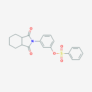 molecular formula C20H19NO5S B408452 Benzenesulfonic acid 3-(1,3-dioxo-octahydro-isoindol-2-yl)-phenyl ester 
