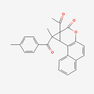 molecular formula C25H20O4 B4084525 1a-acetyl-1-methyl-1-(4-methylbenzoyl)-1a,9c-dihydrobenzo[f]cyclopropa[c]chromen-2(1H)-one 