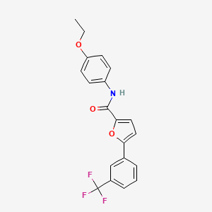 molecular formula C20H16F3NO3 B4084528 N-(4-ethoxyphenyl)-5-[3-(trifluoromethyl)phenyl]-2-furamide 