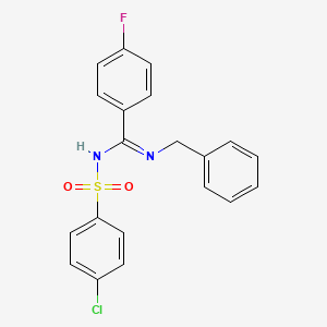 N-benzyl-N'-[(4-chlorophenyl)sulfonyl]-4-fluorobenzenecarboximidamide