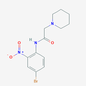molecular formula C13H16BrN3O3 B4084546 N-(4-bromo-2-nitrophenyl)-2-(1-piperidinyl)acetamide 