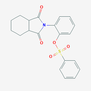 molecular formula C20H19NO5S B408457 2-(1,3-dioxooctahydro-2H-isoindol-2-yl)phenyl benzenesulfonate 