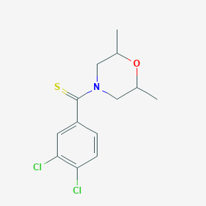 molecular formula C13H15Cl2NOS B4084573 4-[(3,4-dichlorophenyl)carbonothioyl]-2,6-dimethylmorpholine 