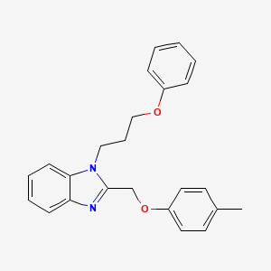 molecular formula C24H24N2O2 B4084603 2-[(4-methylphenoxy)methyl]-1-(3-phenoxypropyl)-1H-benzimidazole 