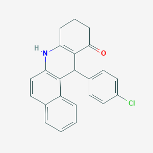 molecular formula C23H18ClNO B4084613 12-(4-chlorophenyl)-8,9,10,12-tetrahydrobenzo[a]acridin-11(7H)-one 