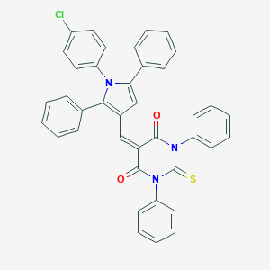 5-{[1-(4-chlorophenyl)-2,5-diphenyl-1H-pyrrol-3-yl]methylene}-1,3-diphenyl-2-thioxodihydro-4,6(1H,5H)-pyrimidinedione