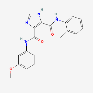 molecular formula C19H18N4O3 B4084655 N~5~-(3-methoxyphenyl)-N~4~-(2-methylphenyl)-1H-imidazole-4,5-dicarboxamide 